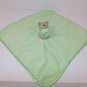 Disney Classic Winnie the Pooh Green Plush Security Blanket Baby Lovey nunu